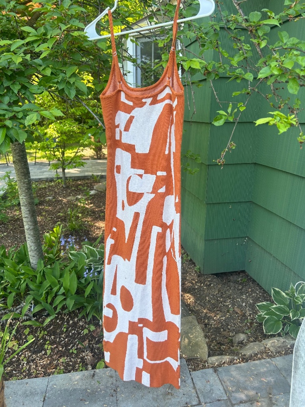 Orange multi colored dress